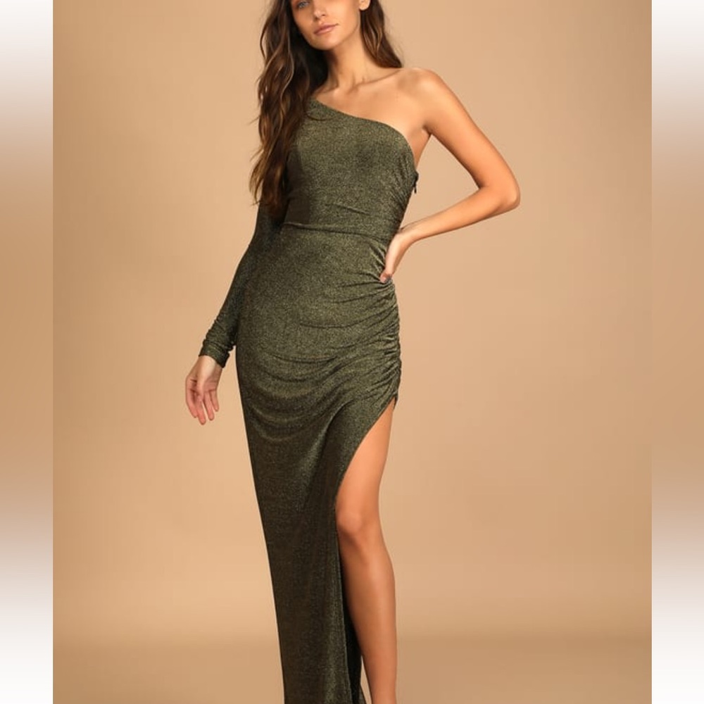 Lulus Gold Metallic Dress